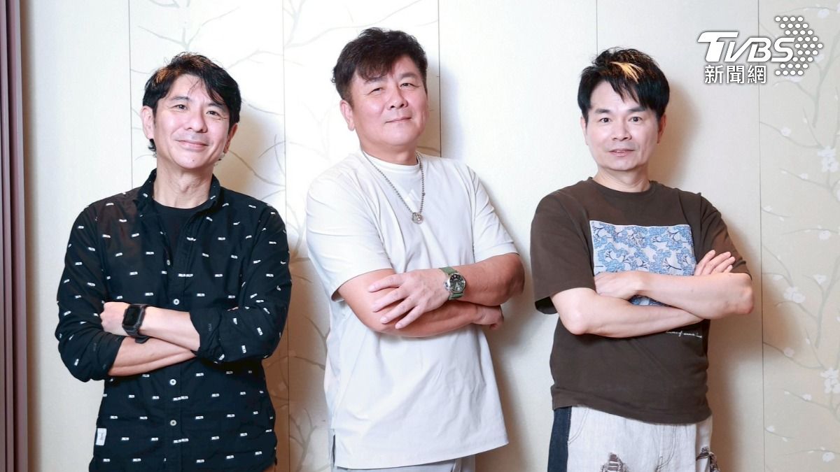 荒山亮（左起）、劉家榮及李明洋將攜手開唱。（圖／黃城碩攝）