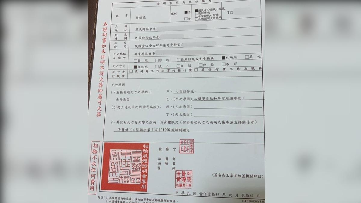 Man's king團隊貼出KING死因。(圖/翻攝自Threads @manking_king)