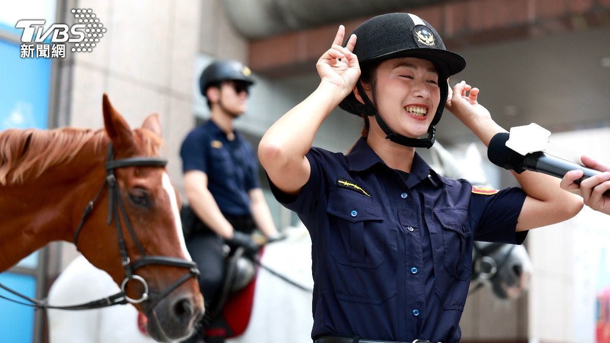 新北騎警隊警馬樂樂將登上國慶大典。(圖/華子琛攝)