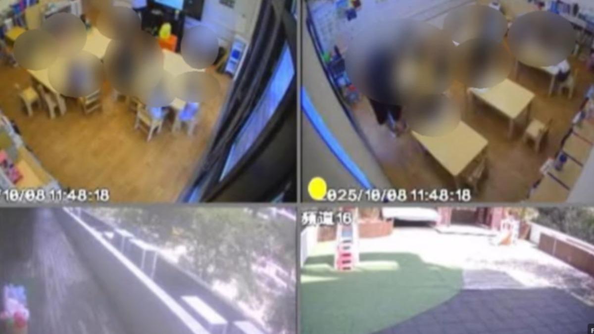 控幼兒師虐童,內部監視器曝,創辦人稱是家長不願看電眼。(圖/翻攝Facebook蔡淑君)