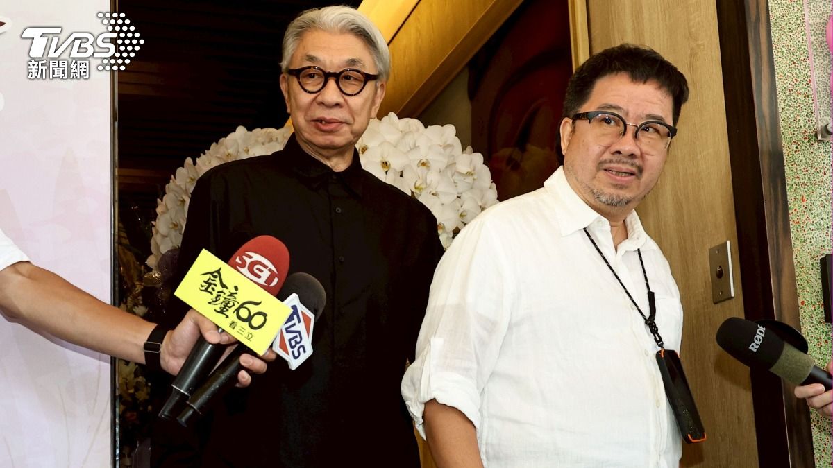 前文化局長倪重華、影視聽中心董事長褚明仁。(圖/張哲鳴攝)