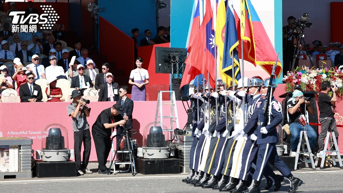國慶大會今在總統府前登場。(圖/華子琛攝)
