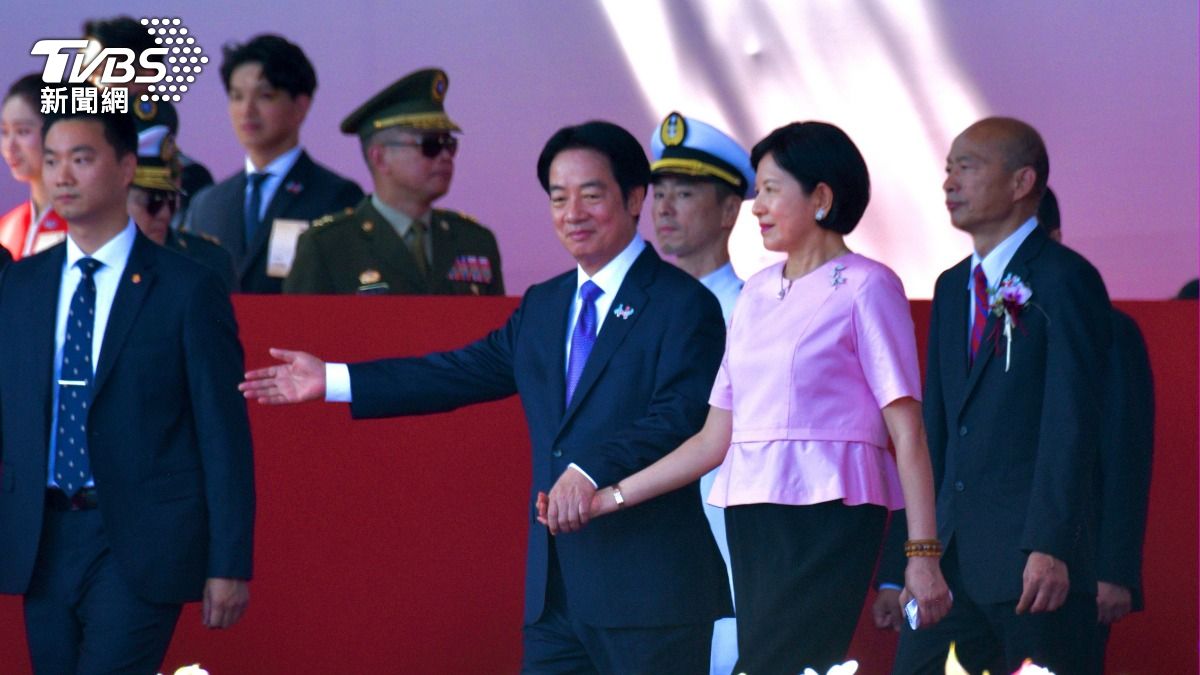 賴清德總統在國慶大會上發表演說。（圖／TVBS）