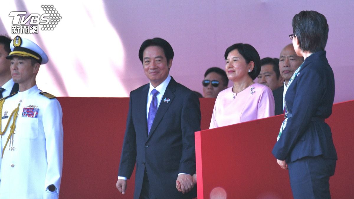 賴清德總統在國慶大會上發表演說。（圖／TVBS）