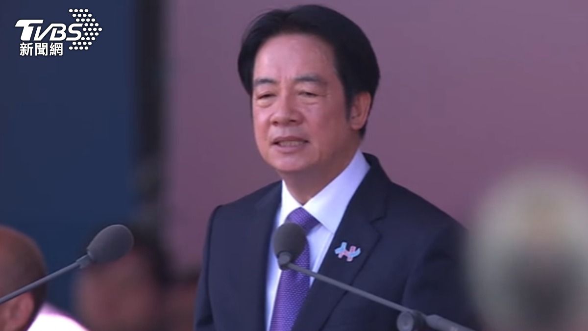 總統賴清德發表國慶文告。(圖/TVBS)