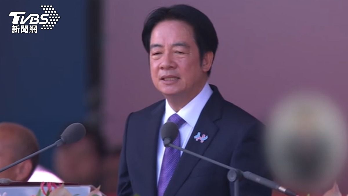 總統賴清德發表國慶文告。(圖/TVBS)