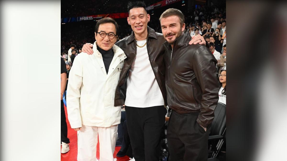 NBA中國賽/現場直擊!林書豪和貝克漢、成龍合影 澳門世紀同框