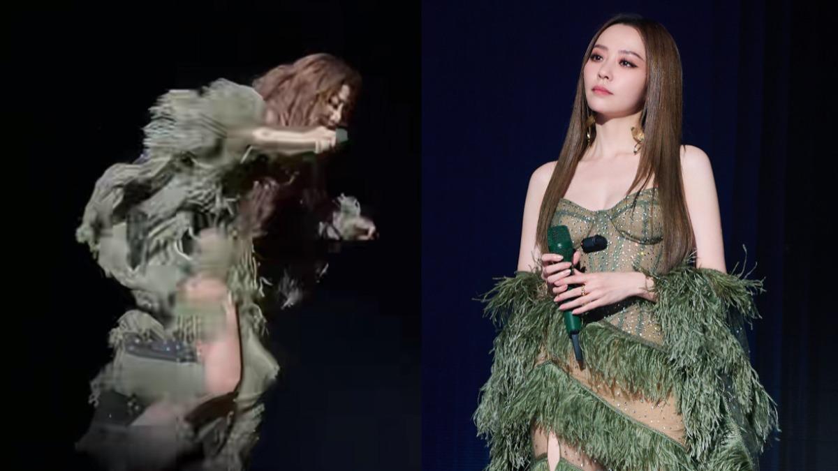 張靚穎開唱出事了！突失足跌落2公尺高升降台　驚險畫面外流