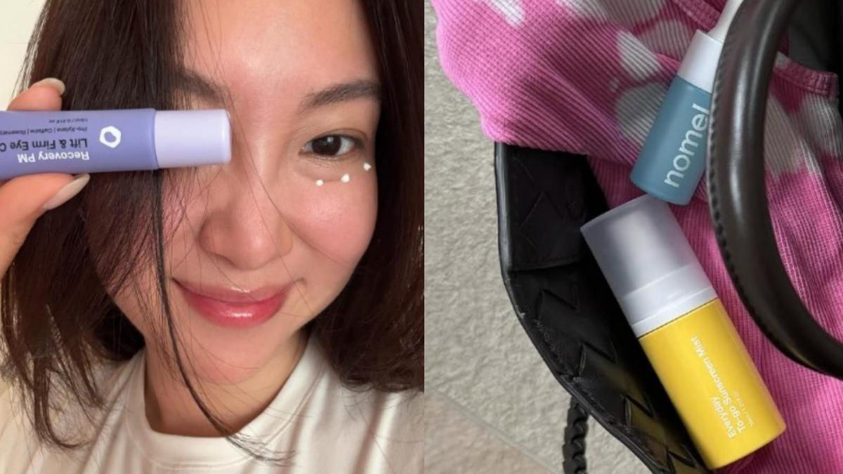 Melinda創立個人護膚品牌「nomel」。(圖/翻攝自@wangmelinda、@nomelofficial ig)