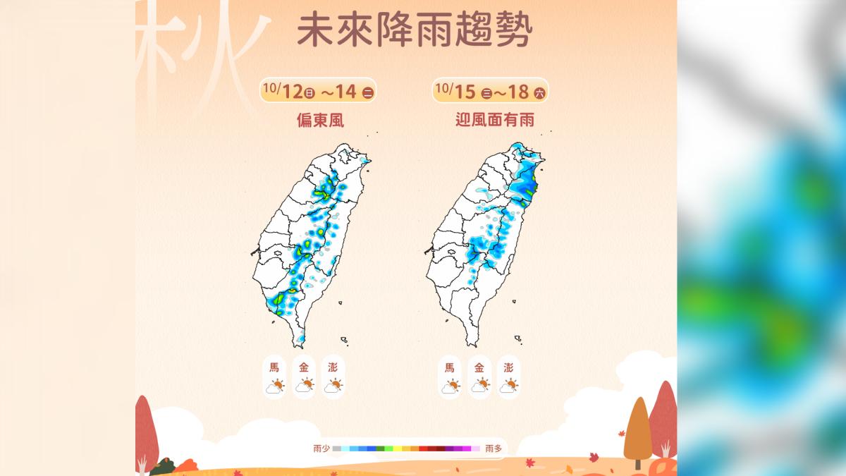 未來降雨趨勢。（圖／氣象署提供）