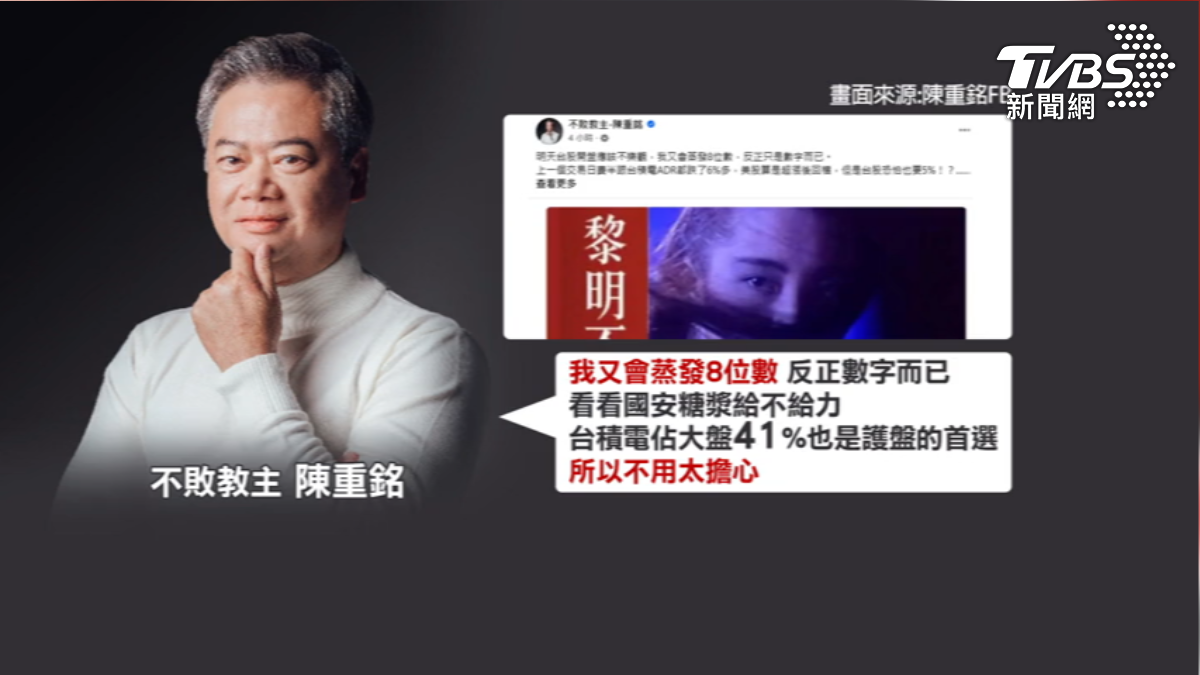 週一台股恐跌1600點,專家認為他的帳面上可能會蒸發8位數。(圖/TVBS)