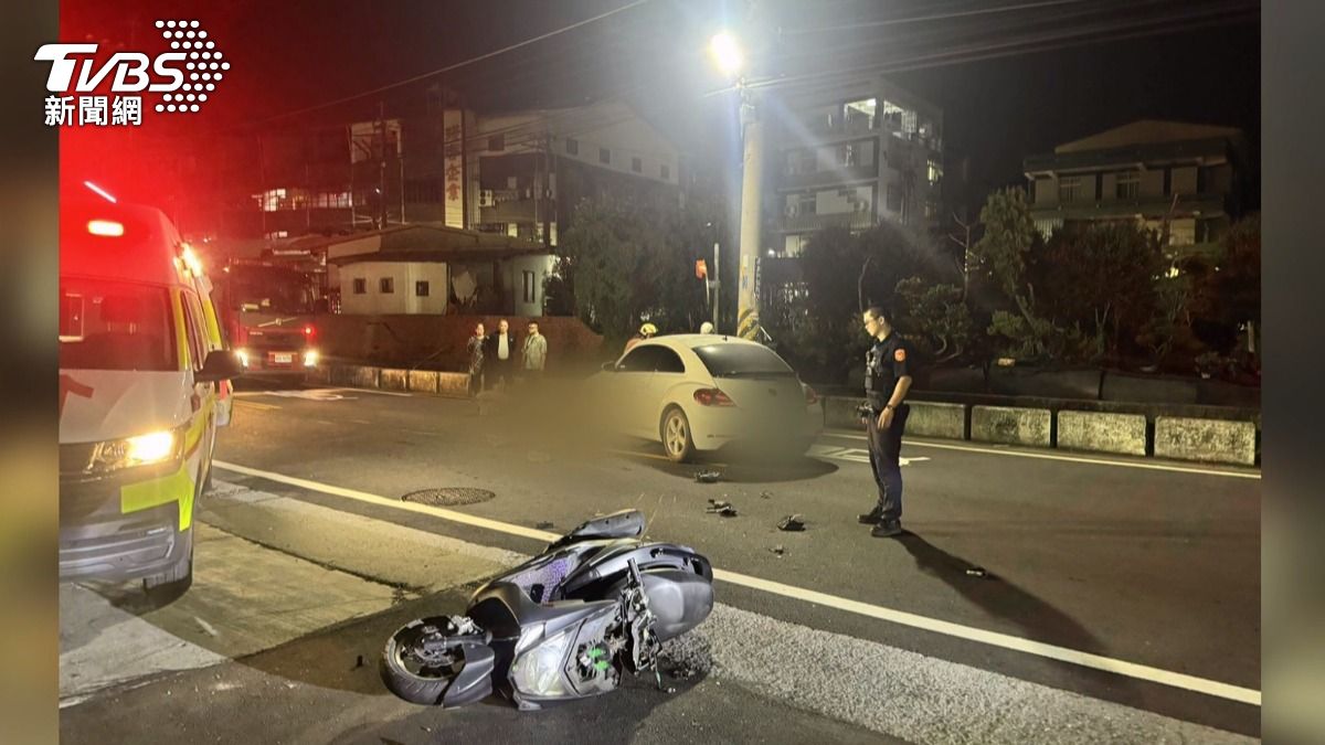 花壇連兩車禍!17歲女亡 29歲男慘遭車壓。(圖/TVBS)