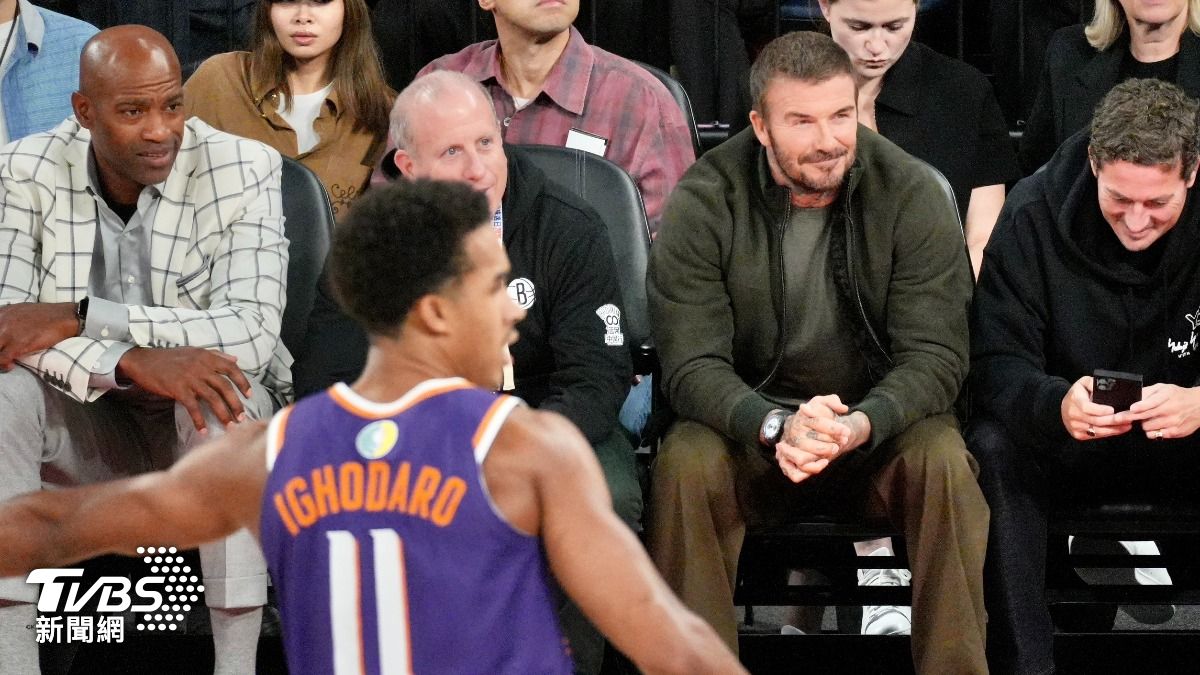 足壇巨星貝克漢連續兩場出席NBA中國賽。(圖/區國強攝)