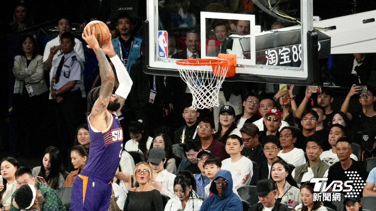 太陽隊VS籃網隊第二戰,由籃網帶走勝利。(圖/區國強攝)