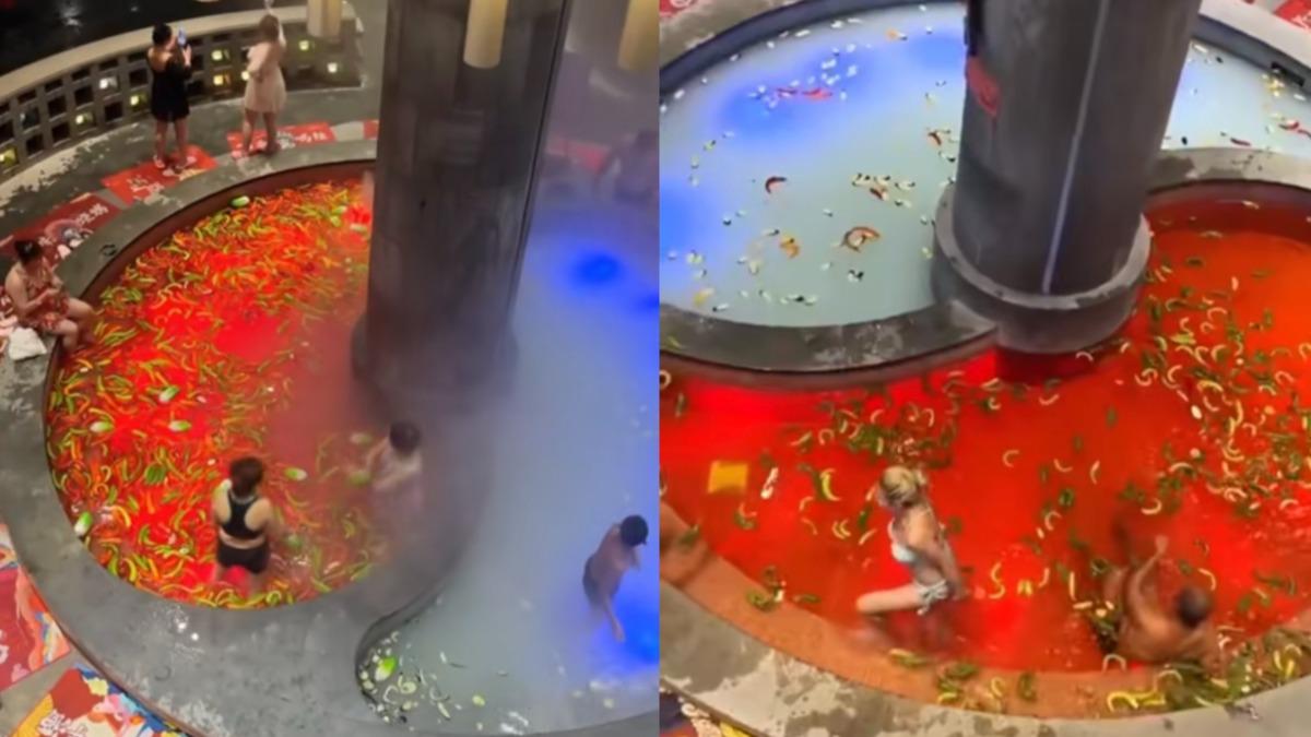 真人版鴛鴦鍋!陸度假村「遊客變火鍋料泡湯裡」 獵奇畫面流出