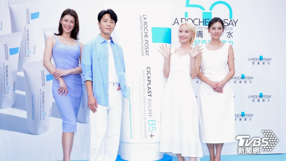 趙孟姿、韋禮安、Lulu、朱芯儀出席保養品記者會。（圖／趙世平攝）