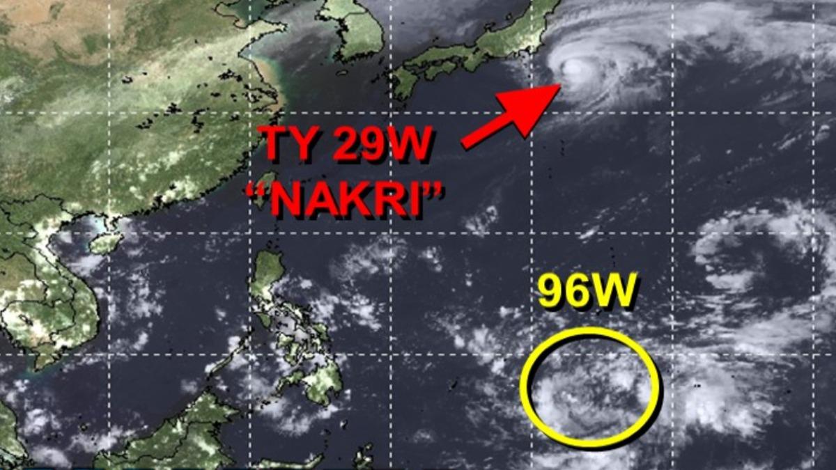 熱帶擾動96W最快週五增強為颱風。(圖/TVBS)