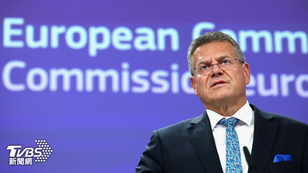 塞夫柯維奇(Maros Sefcovic)表示:「我正在與G7夥伴保持密切聯繫,同時也與中國接觸,以尋找解決辦法。」(圖/達志影像路透社)