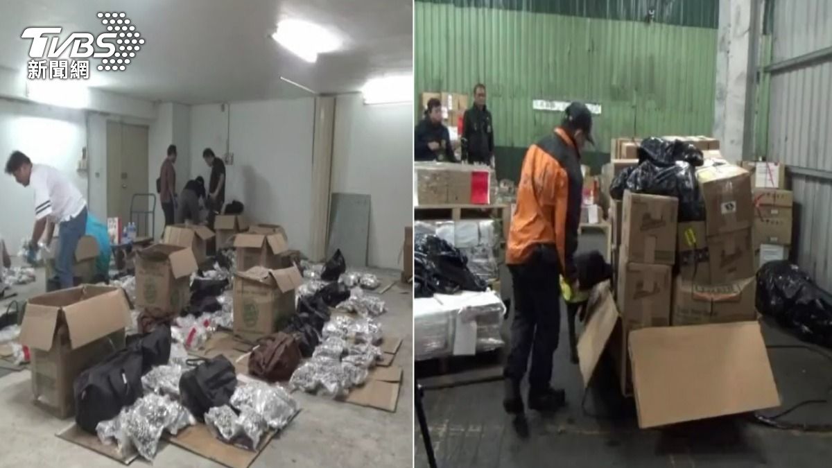 檢警搗破販毒集團據點,查獲市值超過3億元的毒品。(圖/TVBS)