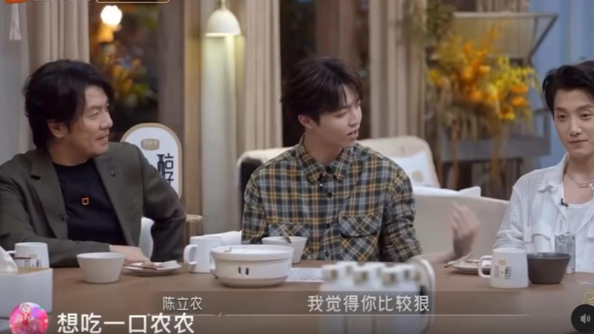 陳立農拱范世錡先露一手兇狠的表情。(圖／翻攝自Threads）