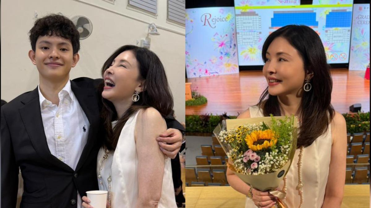 不擋了!何如芸曬出19歲兒正臉畢業照ㅤ帥兒「一句話」引她淚崩