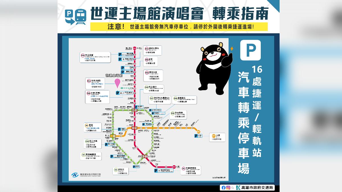 高雄捷運轉乘指南。(圖/TVBS)