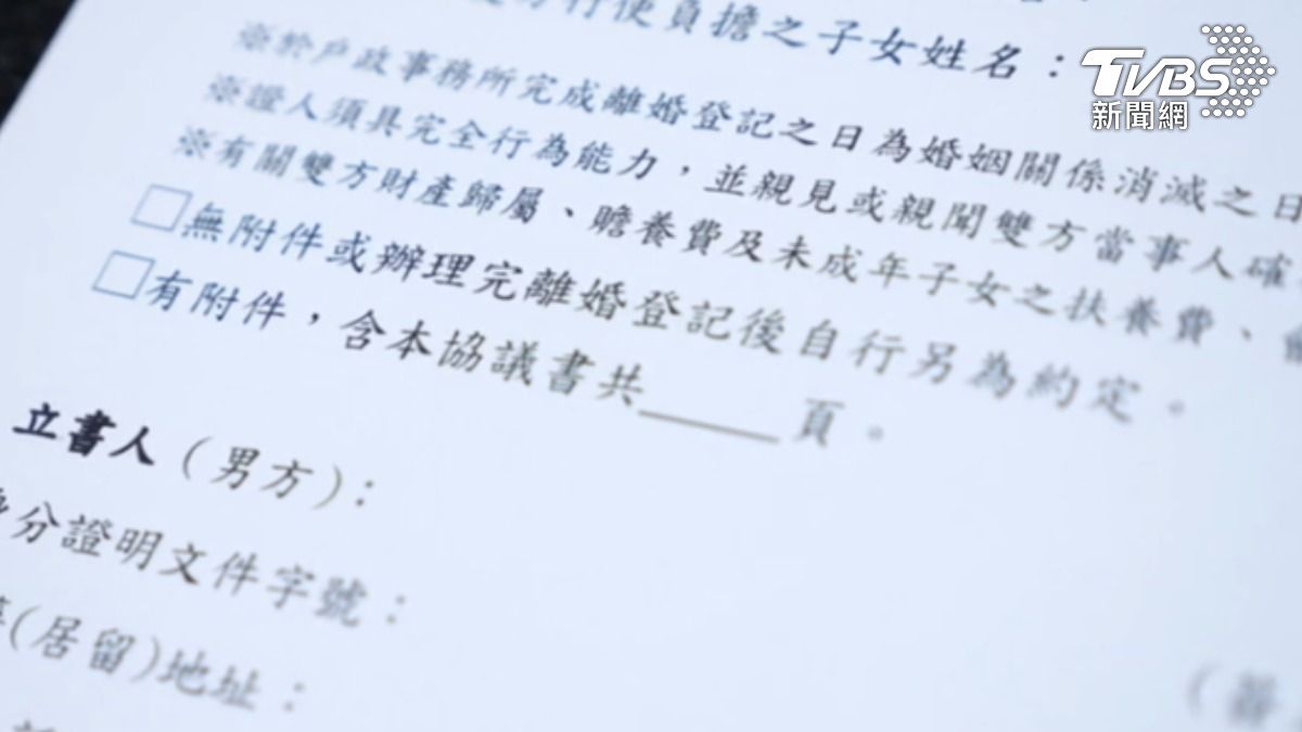 台灣離婚率居高不下(圖/TVBS)