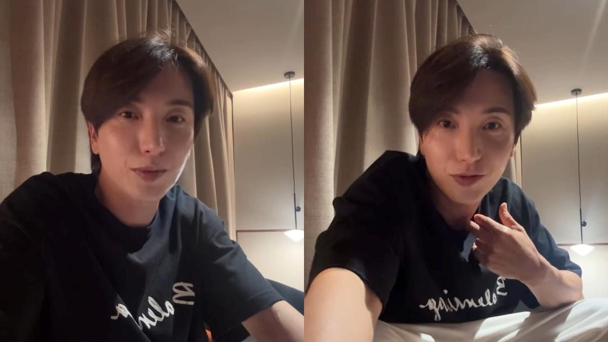 利特稍早開直播,主要在聊墨西哥演出跟入圍金鐘獎。(圖/翻攝自韓網)