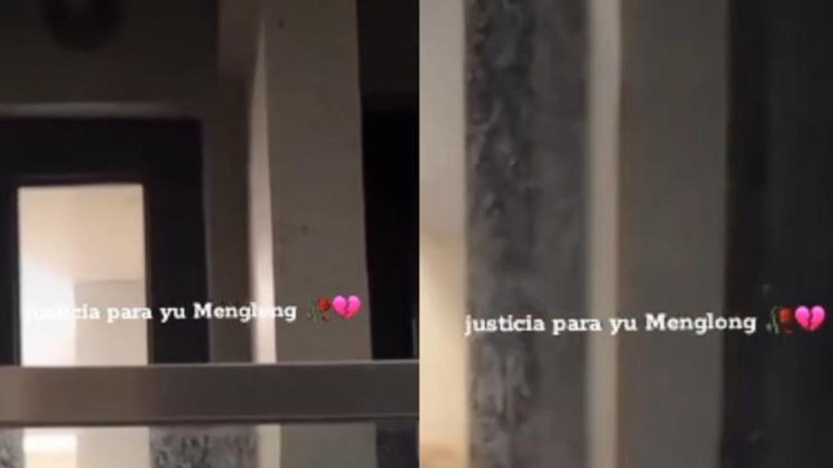 最新影片流出,從對面大樓可見一名疑似于朦朧的男子被人壓制在窗邊。(圖/翻攝自Youtube)