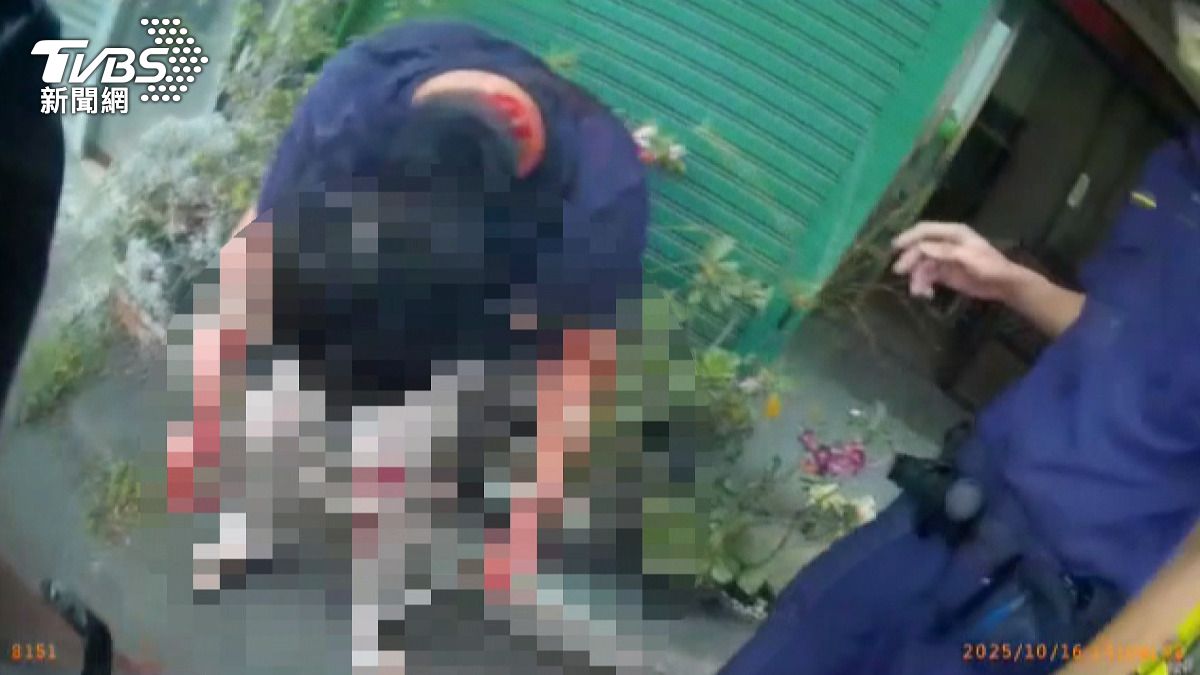 因電視聲太大！23歲男「持刀砍鄰居」　7旬婦滿臉血逃命求救。(圖／TVBS) 