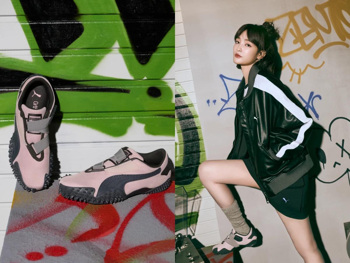 王淨同款MOSTRO OG Prime_Venom Rose 毒玫粉。（圖／翻攝自PUMA）