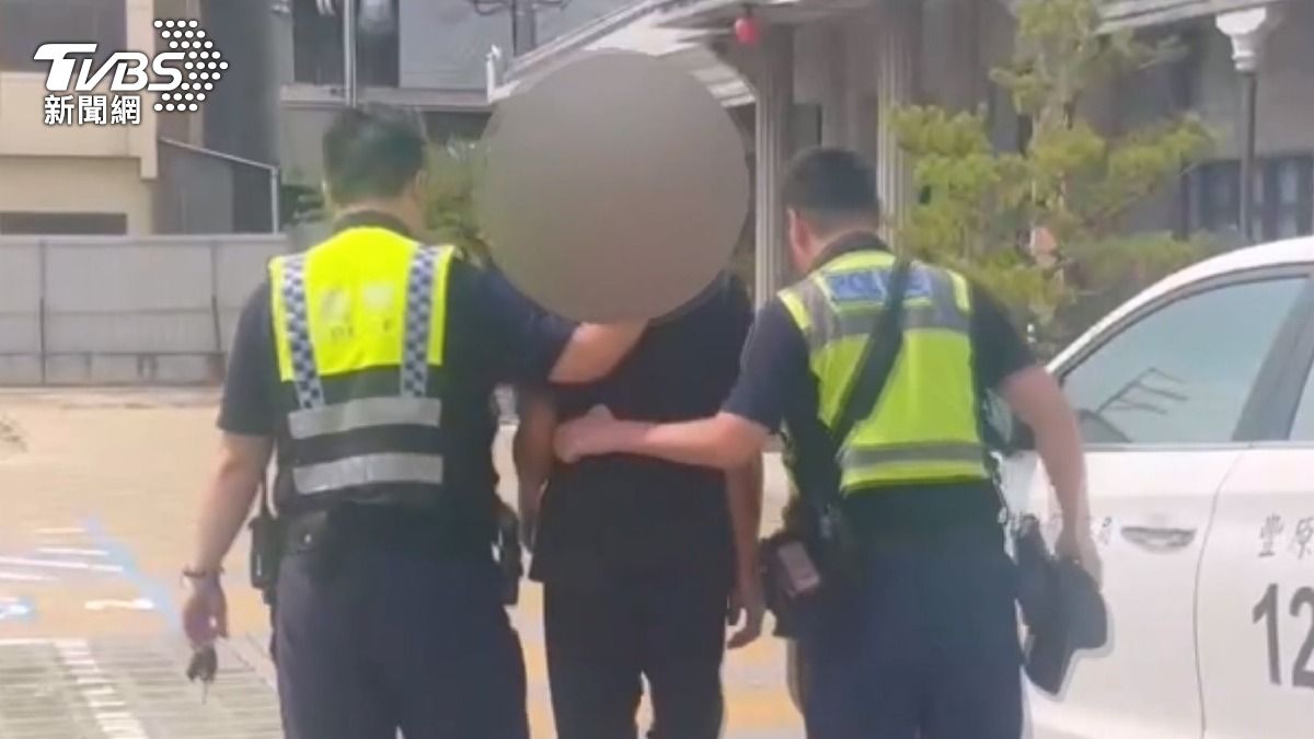 警方調閱周邊監視器後，成功逮捕劉姓男子。(圖／TVBS)