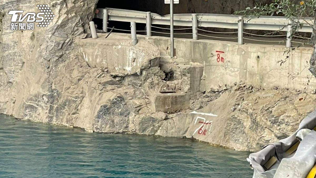 太魯閣山區發現堰塞湖，水位持續上升，潰決風險高。（圖／TVBS）