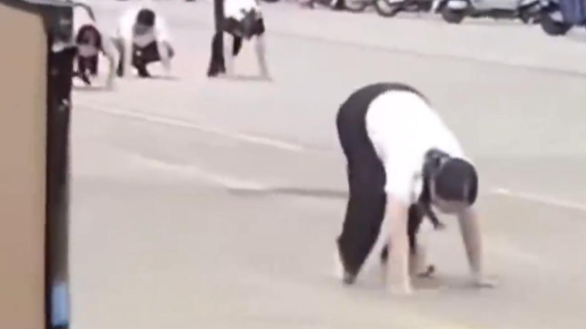 陸街頭驚見「男女集體爬行學狗叫」 警未介入網罵翻:與緬北無異