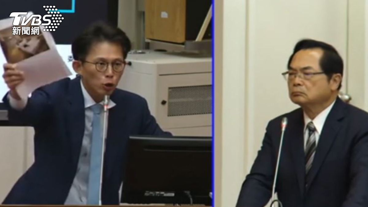 民眾黨主席黃國昌日前質詢足協議題。（圖／TVBS）