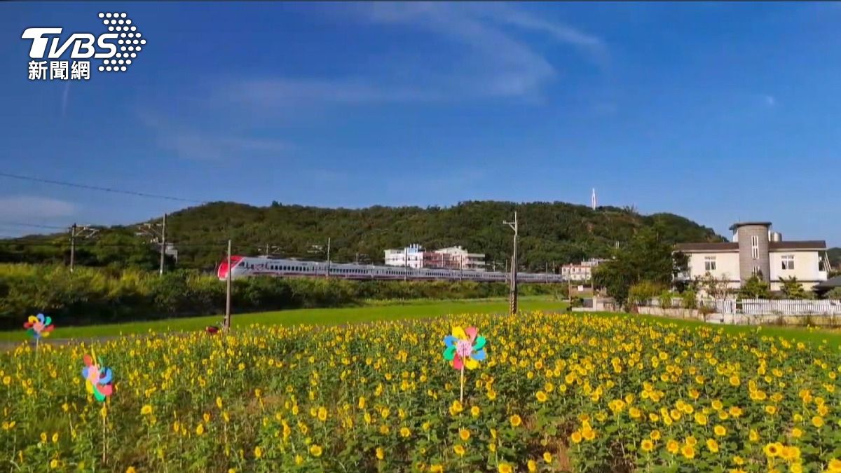 苗栗談文村花海爆紅 遊客驚呼一秒到歐洲。(圖/空拍提供飛翔蒲公英)