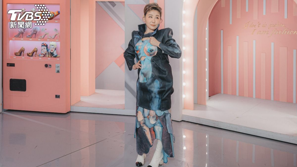 藍心湄服裝致敬演員們。(圖/TVBS)