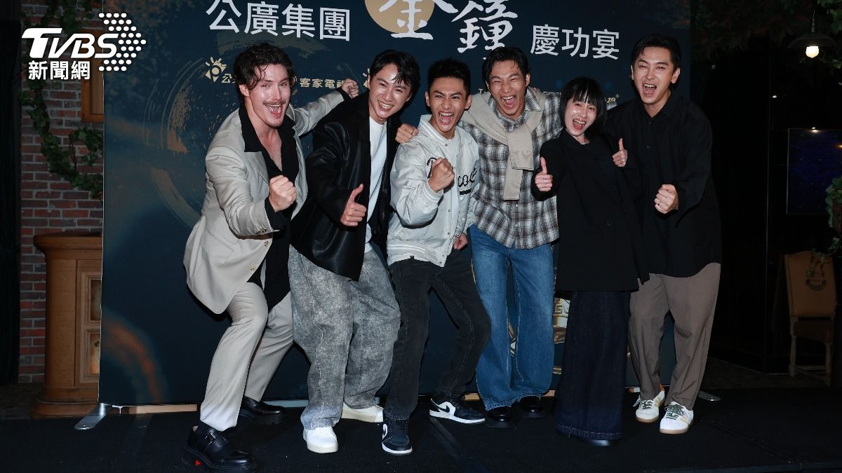周厚安(左起)、吳翰林、朱宥丞、黃冠智、連俞涵、施名帥主演《聽海湧》。(圖/TVBS娛樂組攝)