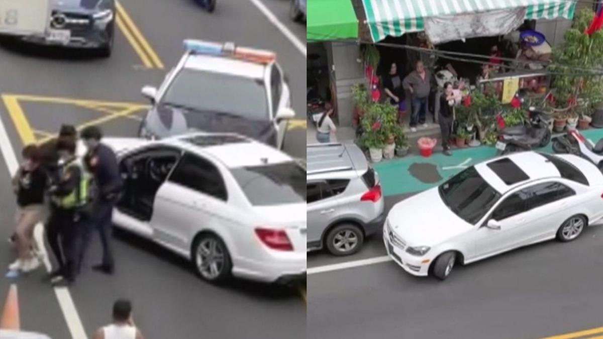 街頭暴走!南投賓士婦催油門連撞14車 一度想跑被拉下車