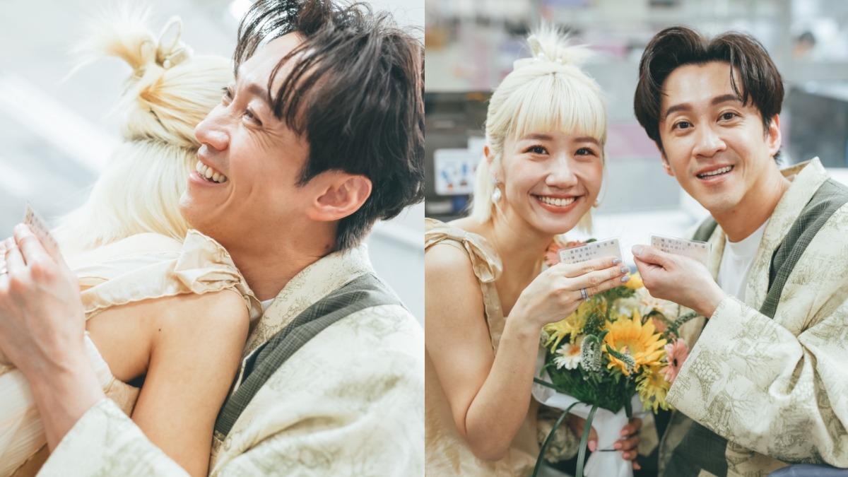 Lulu曬配偶欄「陳漢典是我老公」!登記結婚現場曝光 夫妻含淚相擁