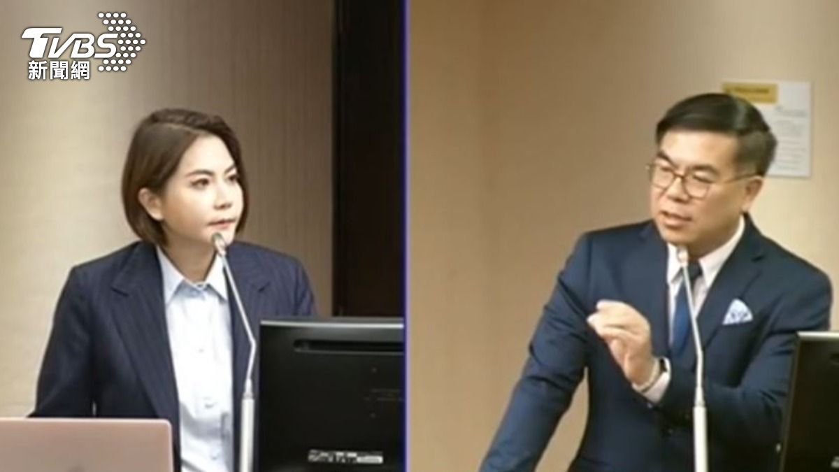 國民黨立委陳菁徽與環境部長彭啓明。(圖/TVBS)