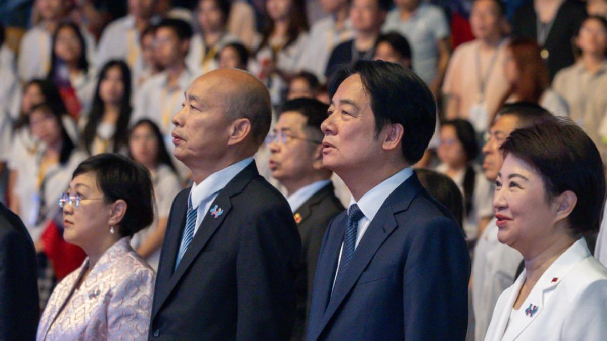 立法院長韓國瑜(左2)、總統賴清德(右2)。(資料照。圖/總統府提供)