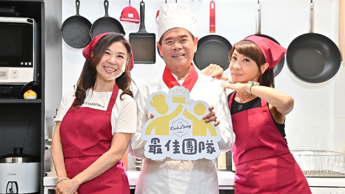 馬毓芬(左起)、吳楚楚以及范怡文扮演廚師,預告大巨蛋演唱會將端出音樂滿漢全席。(圖/中華音樂人交流協會提供)