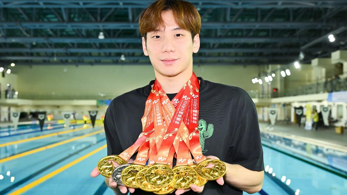 男子組同樣有好成績,王冠閎獲8金、3銀。(圖/翻攝自114年全國運動會官網)