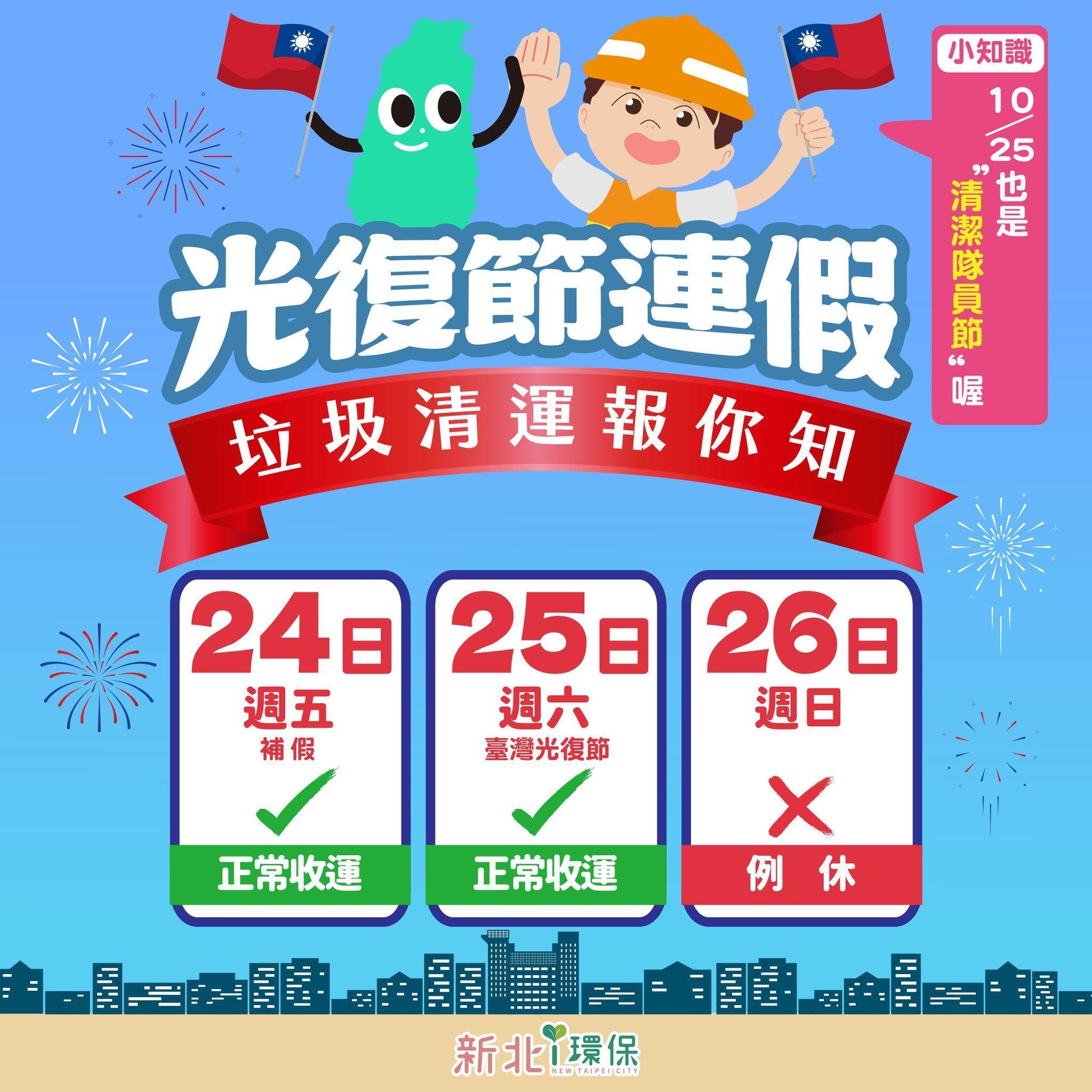 光復垃圾車-光復連假垃圾車-光復連假垃圾車-今天有垃圾車嗎