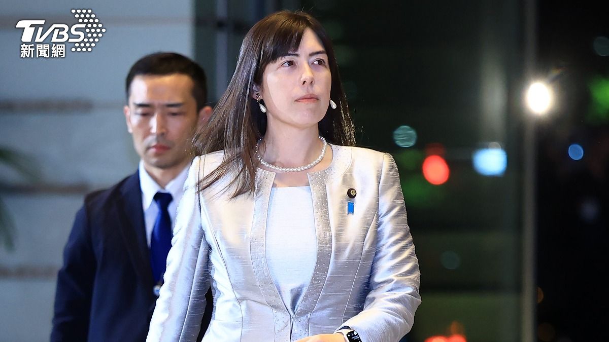 日本經濟安保大臣小野田紀美氣場驚人。(圖/達志影像美聯社)