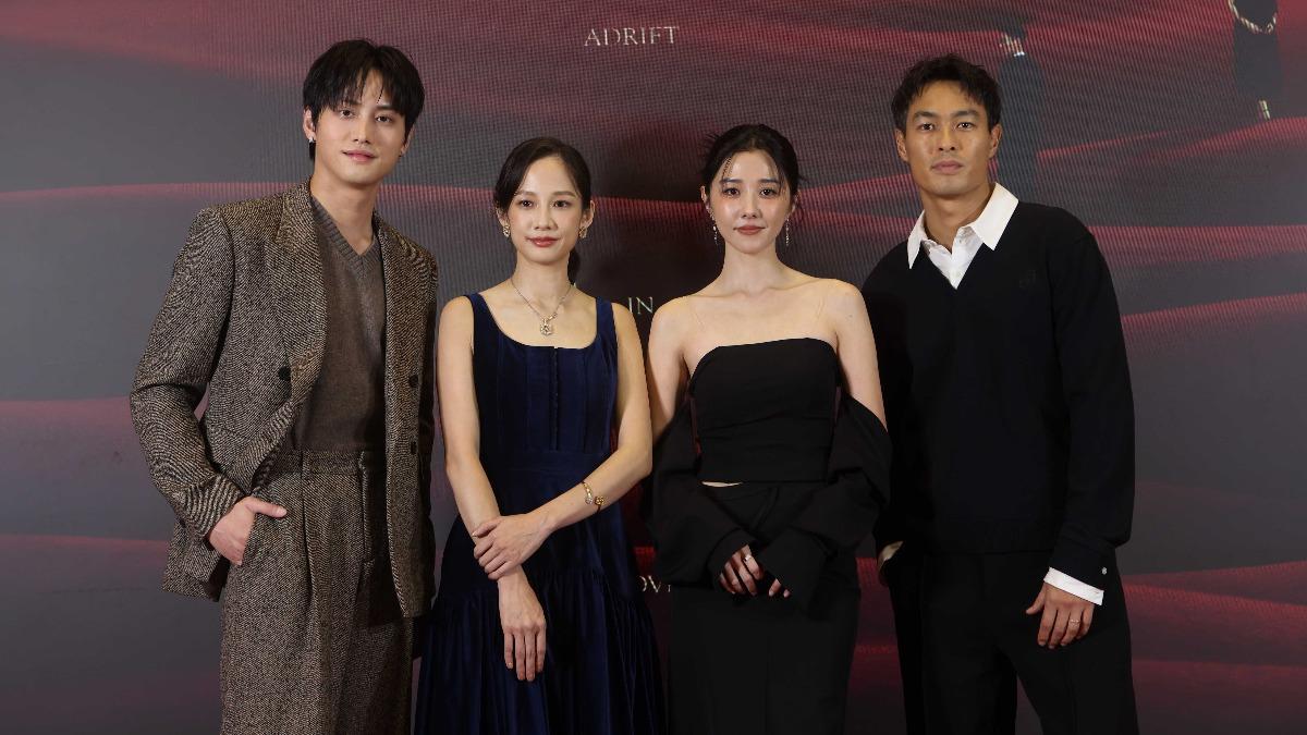 范少勳(左起)、簡嫚書、邵雨薇、楊祐寧主演《人浮於愛》。(圖/公視提供)