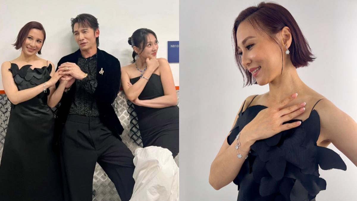 林凡和温昇豪、朱芯儀在後台相見歡。(圖/凡凡工作室提供、翻攝自林凡臉書)
