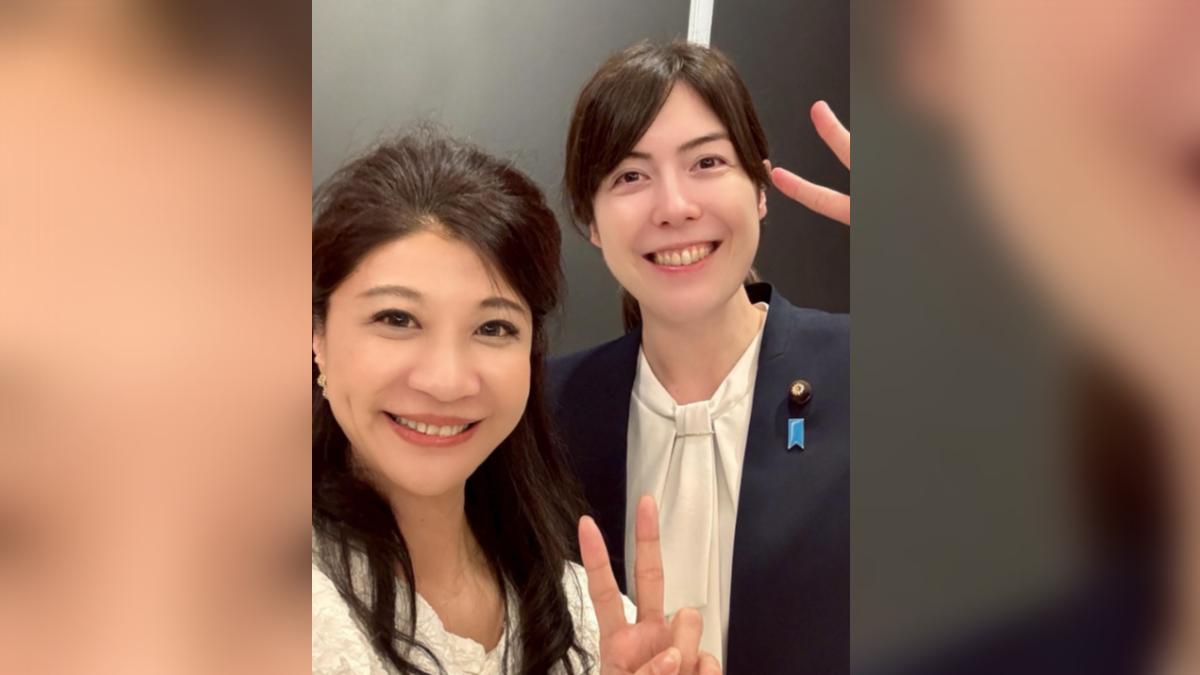 民進黨立委林楚茵分享和小野田的合影。(圖/翻攝自林楚茵IG)