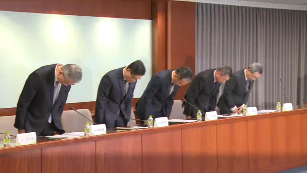 長榮在記者會上承諾1週內要給出調查報告,23號也將調查報告提交給相關單位。(圖/TVBS)